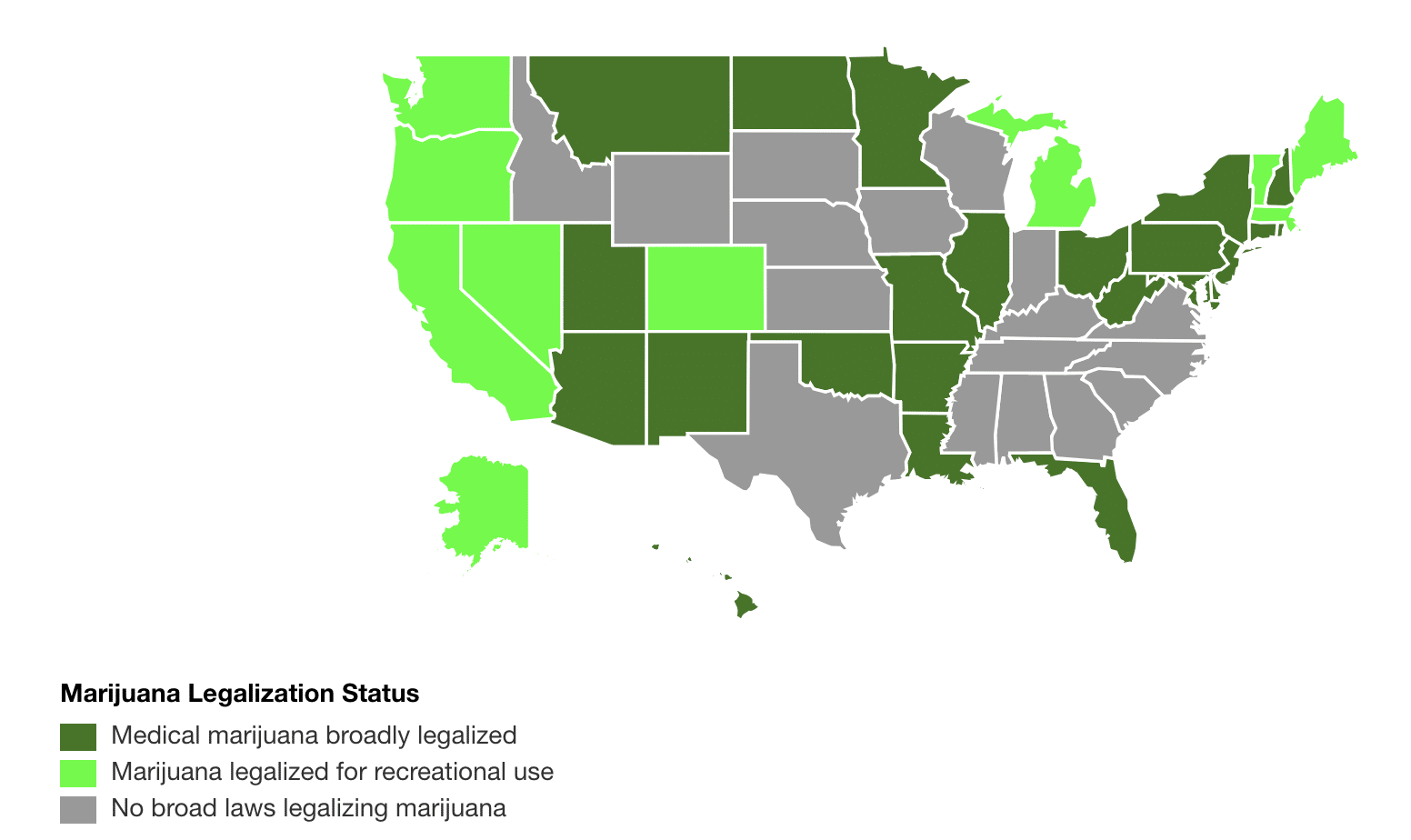 cannabis jobs are available in these states